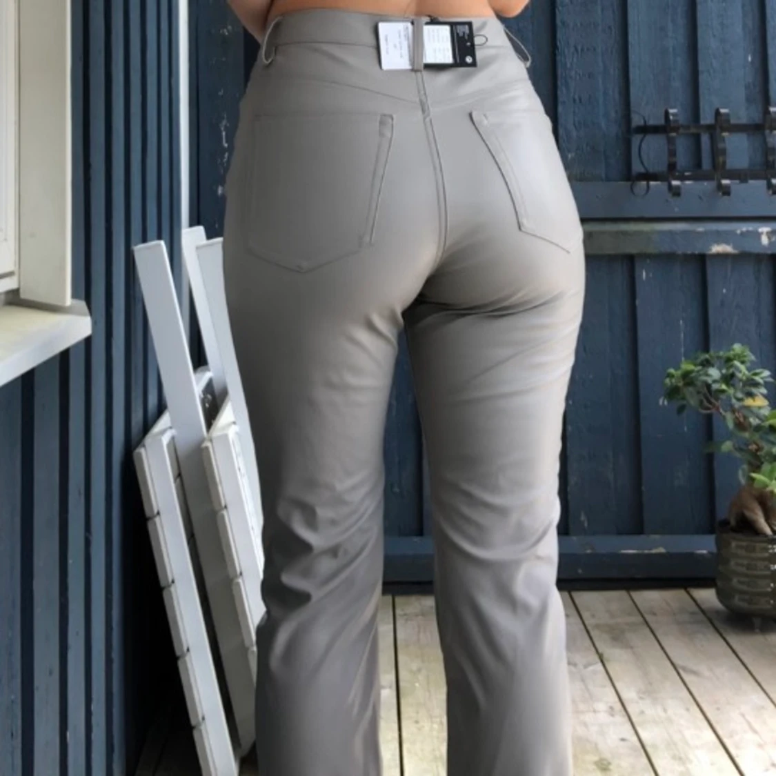 Weekday Voyage PU , faux leather byxa, strl.38 - 90