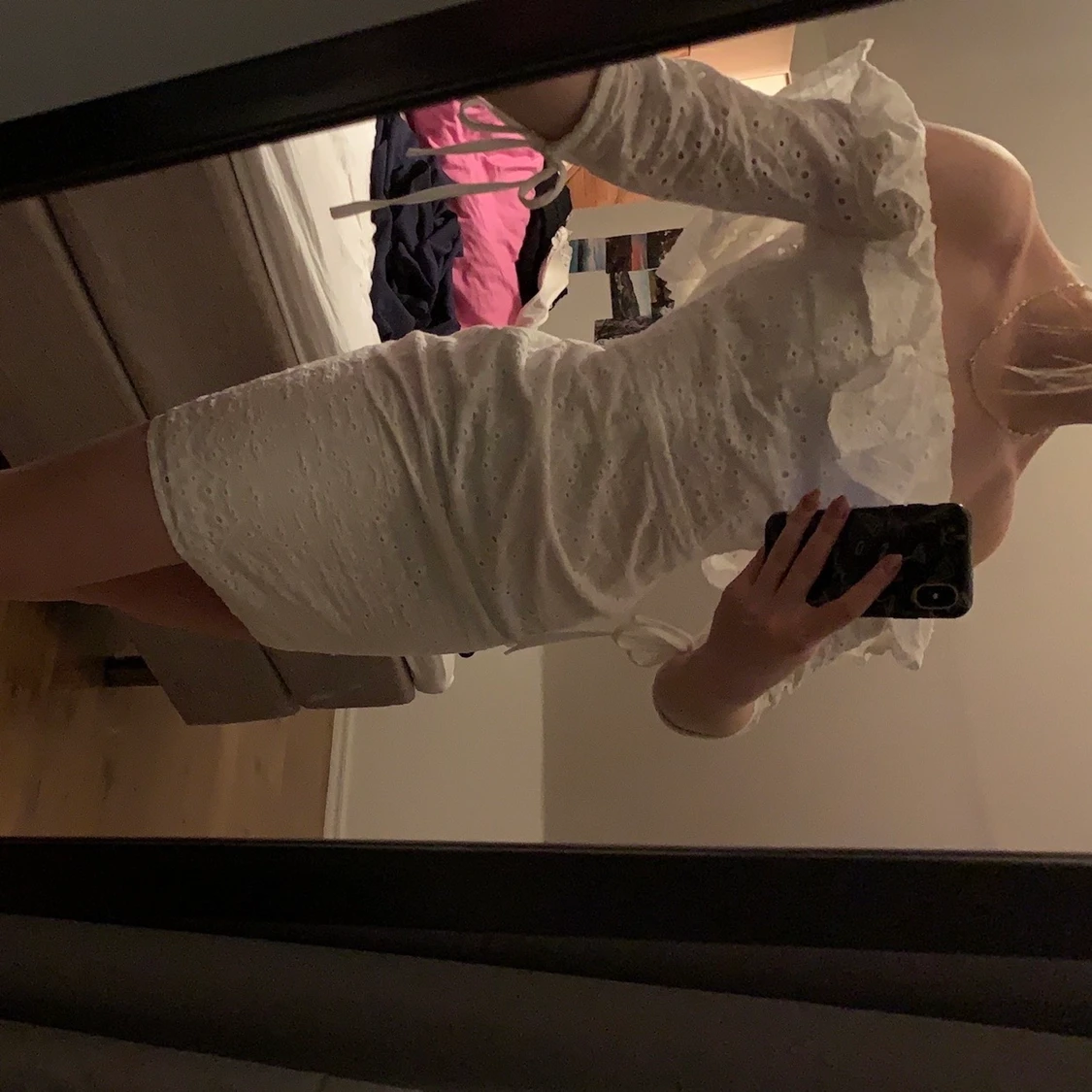 Vit spetsklänning - 90