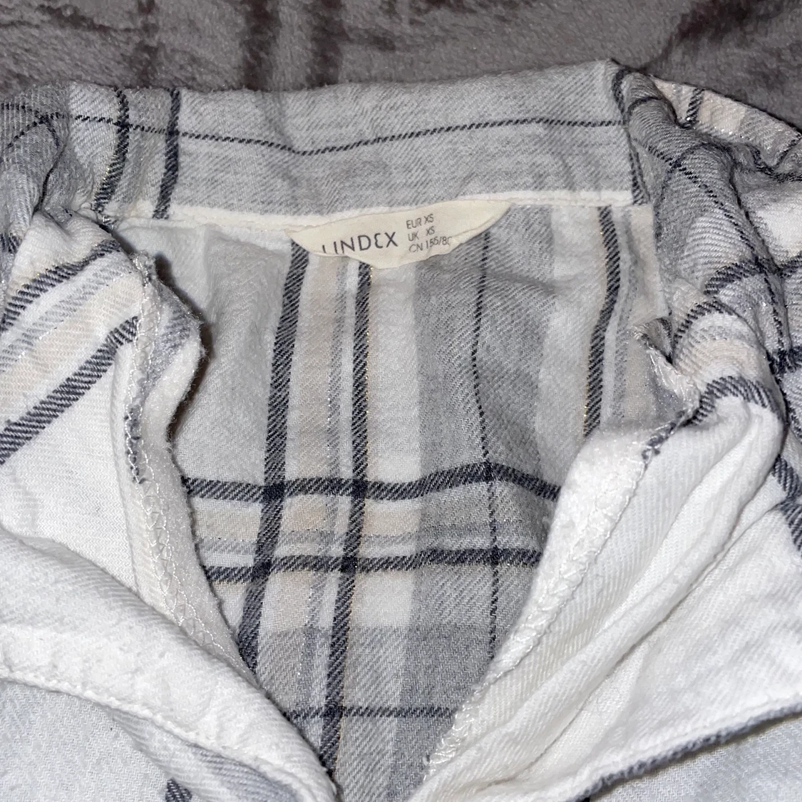 Vit rutig pyjamas  - 91