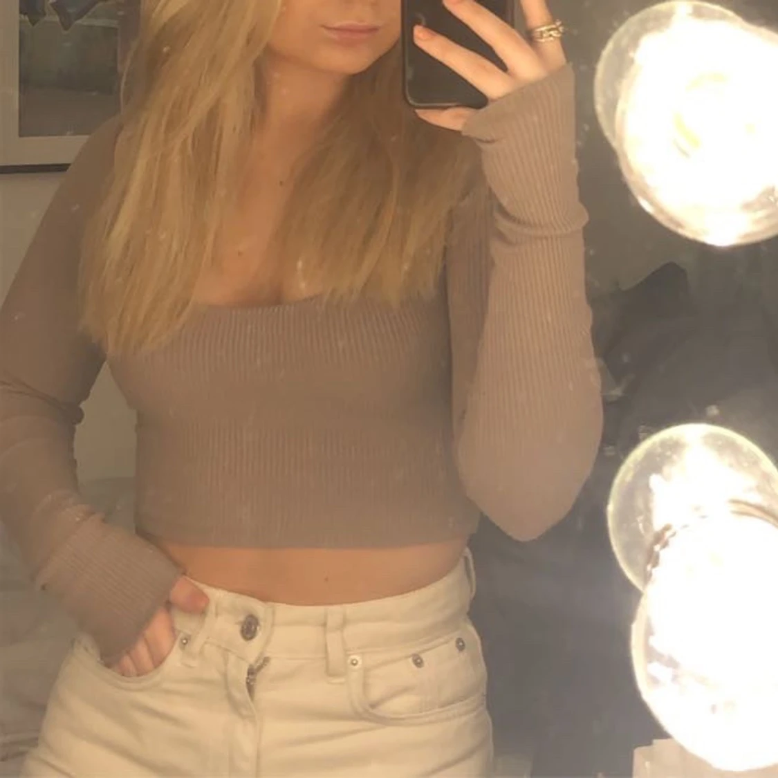 Långärmad topp från pull and bear