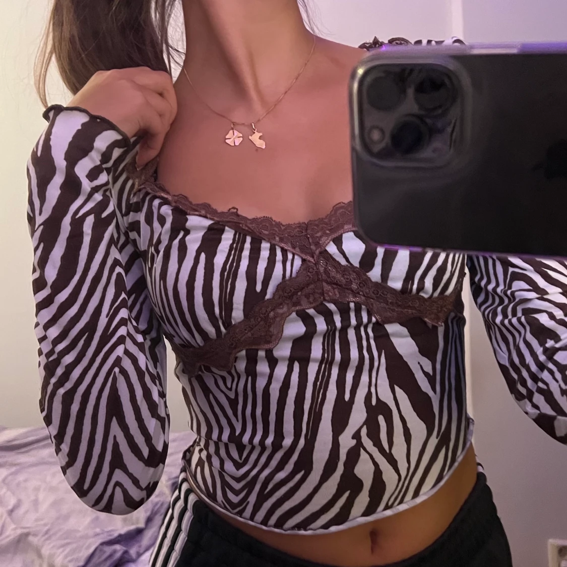 Långärmad Spets Tröja