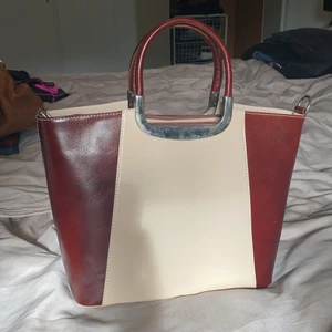 Genuine Leather Borse in Pelle  - Handväska, beige brun. Axelrem medföljer.