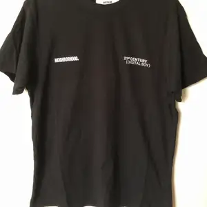 Neighborhood / NBHD Back Fist Logo T-Shirt  Size tag medium, but fits like a men’s small tee.  Great condition, no flaws or damage.  DM if you need exact size measurements.   Buyer pays for all shipping costs. All items sent with tracking number.   No swaps, no trades, no offers. 