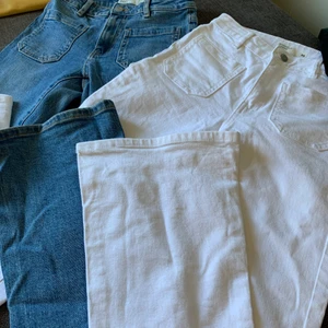 Vita byxor  - Modellen är 163 cm💗