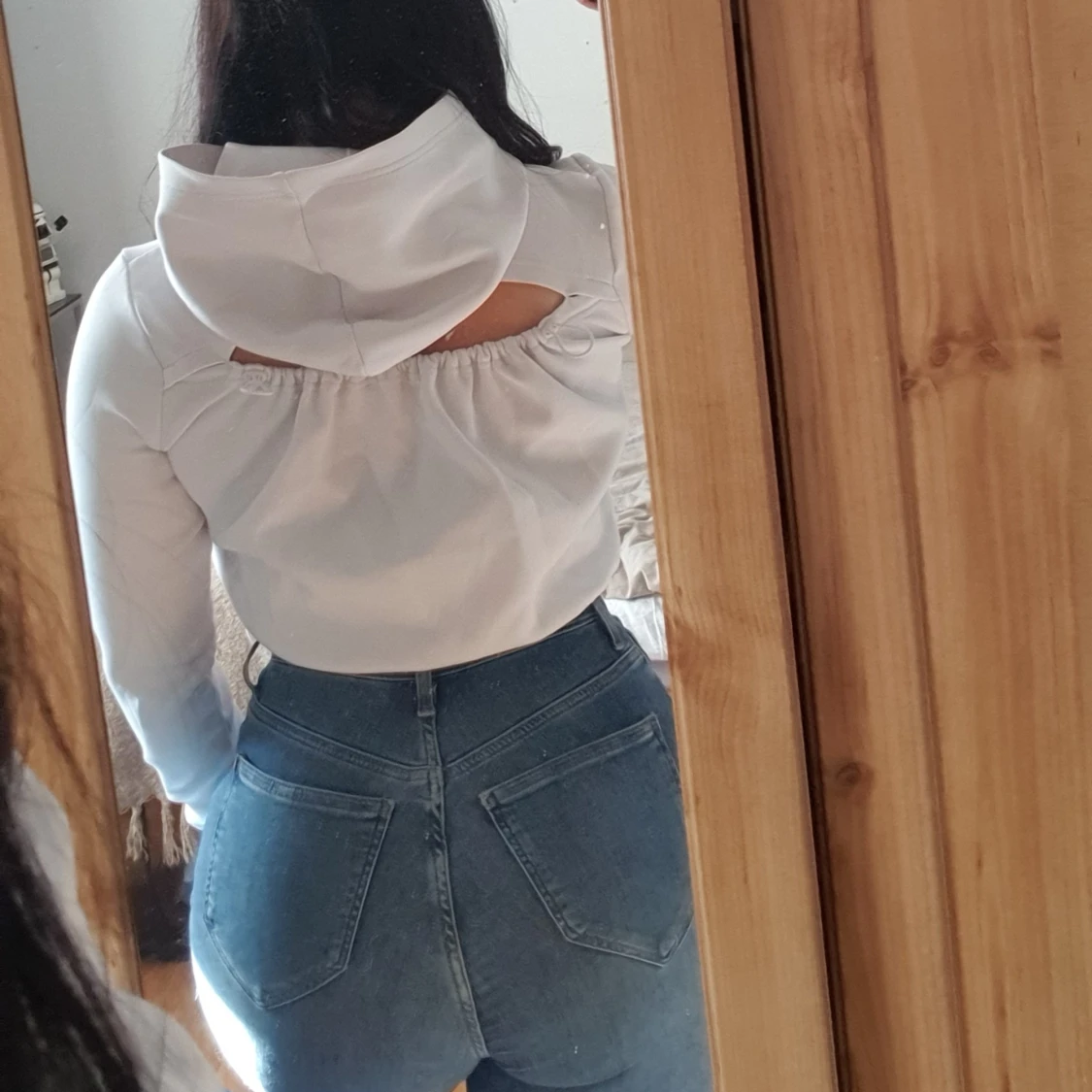 Body engineers cropped cut out hoodie