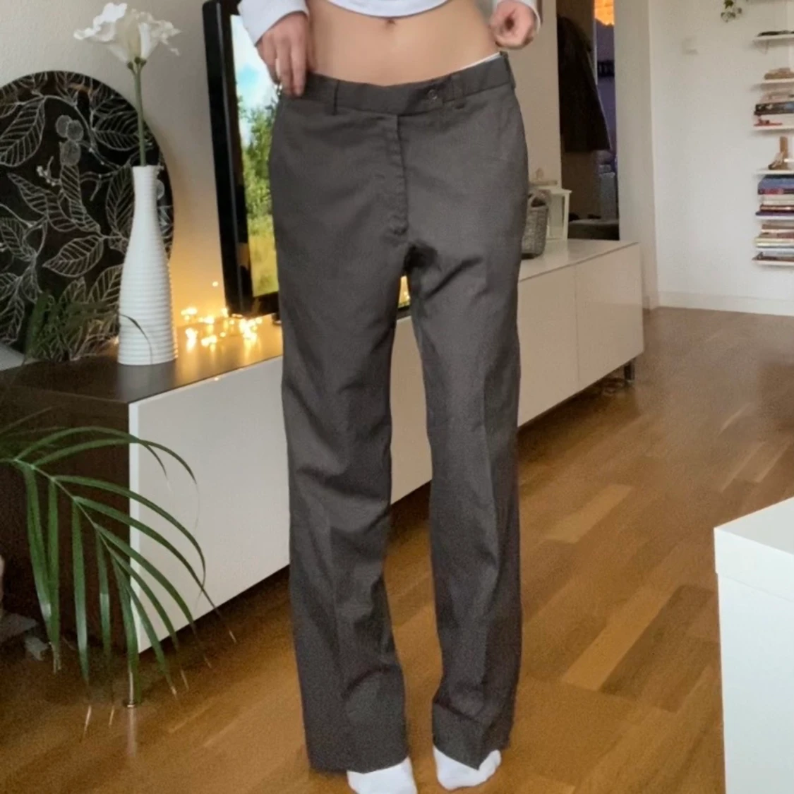 Bruna kostymbyxor - 91