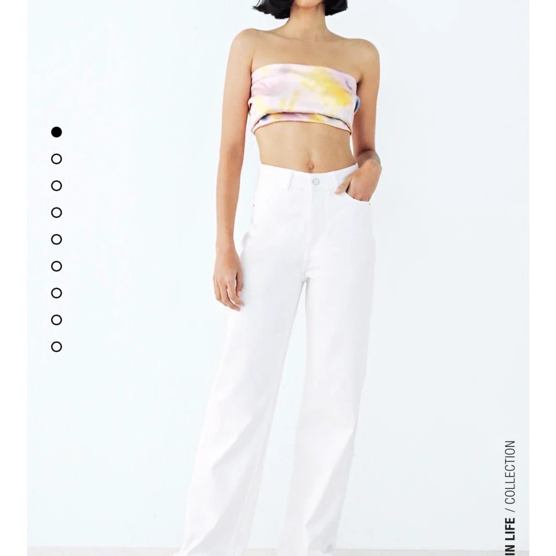 Snygga vita jeans från zara i full length😍😍😍