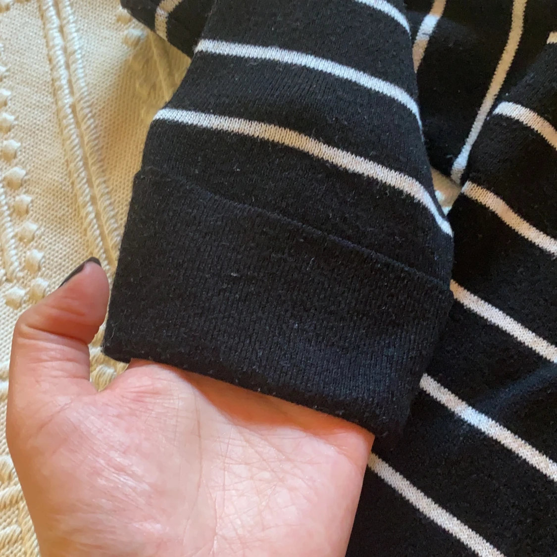 Stor rymlig randig långärmad tröja! - 91