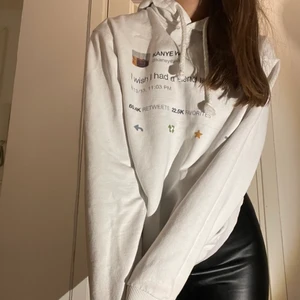 Kanye West Tweet Hoodie - This is my ex boyfriend’s hoodie so please buy it I dont want it. The condition is fine. The print has a Kanye West tweet “I wish I had a friend like me”. It is white and very big so it is like an oversized hoodie. Very warm and I love it as a clothing but as I said I’ve gotten it from my ex so I don’t really know what to do with it. I can send the product but the buyer is paying for the shipping.