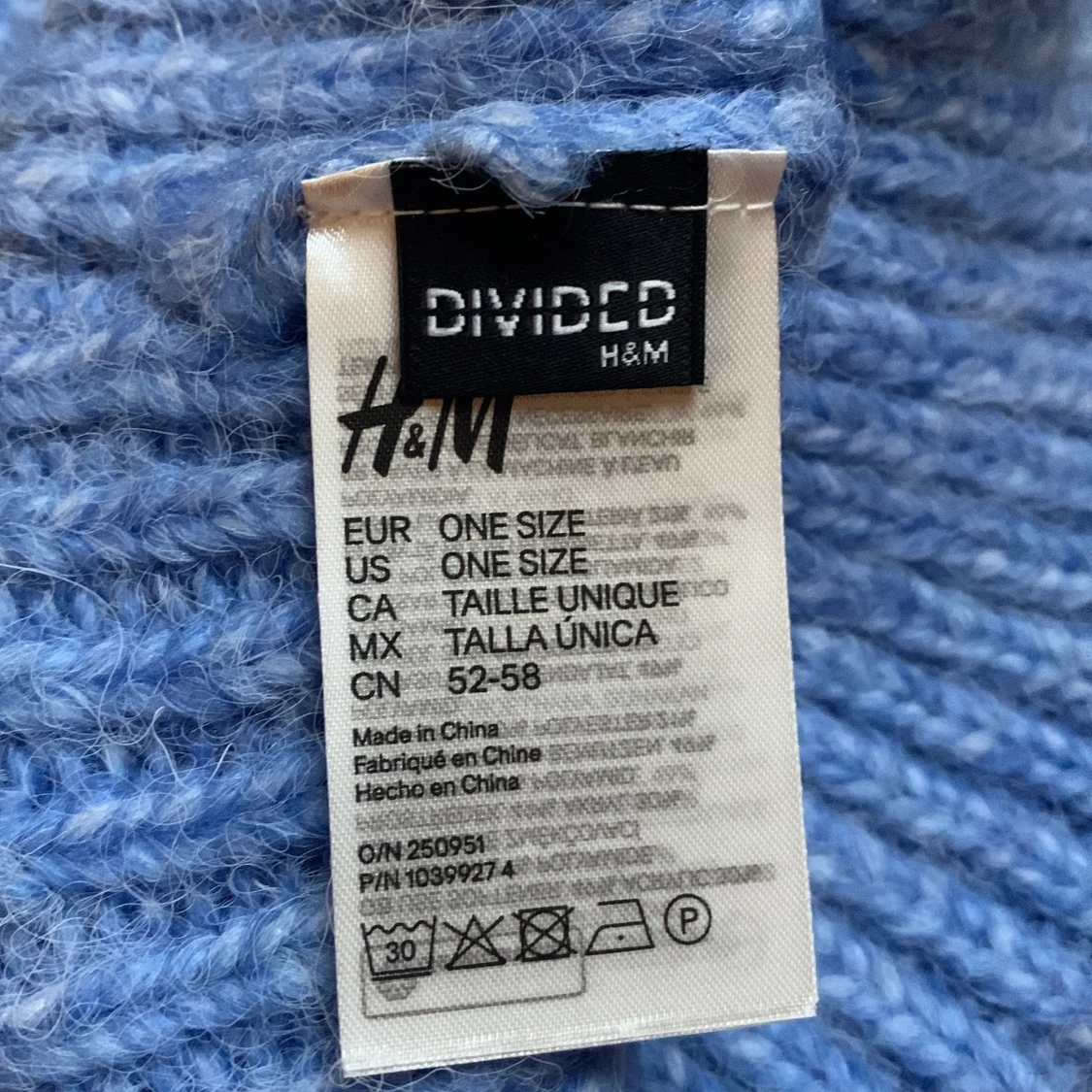 Ljusblå fin mössa - 90