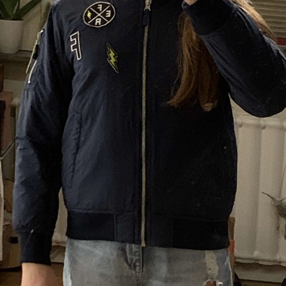 Bomber jacka mörkblå - 90