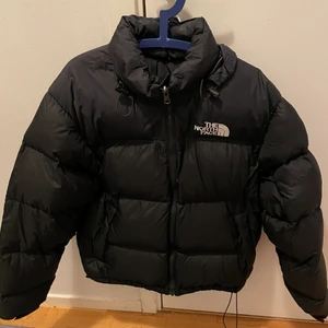 North face vinter jacka  - En schysst vinter jacka som håller en varm när det är kalt. Har använt denna jackan en halv vinter sedan dess har den bara legat så den är i fint skick inga hål eller liknande skador på jackan.