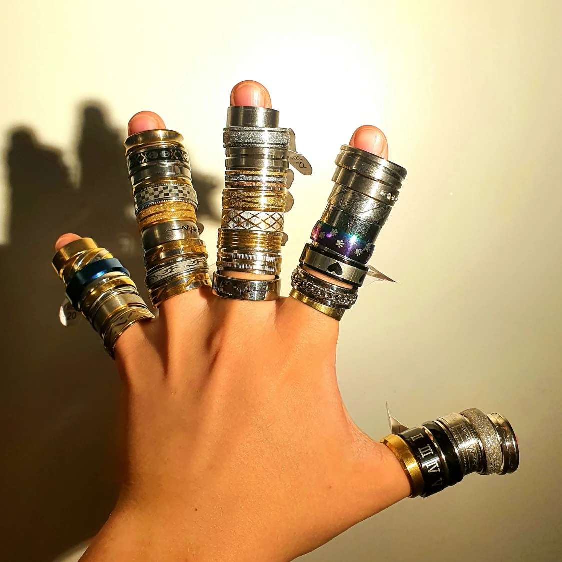 54 Ringar av rostfritt stål 