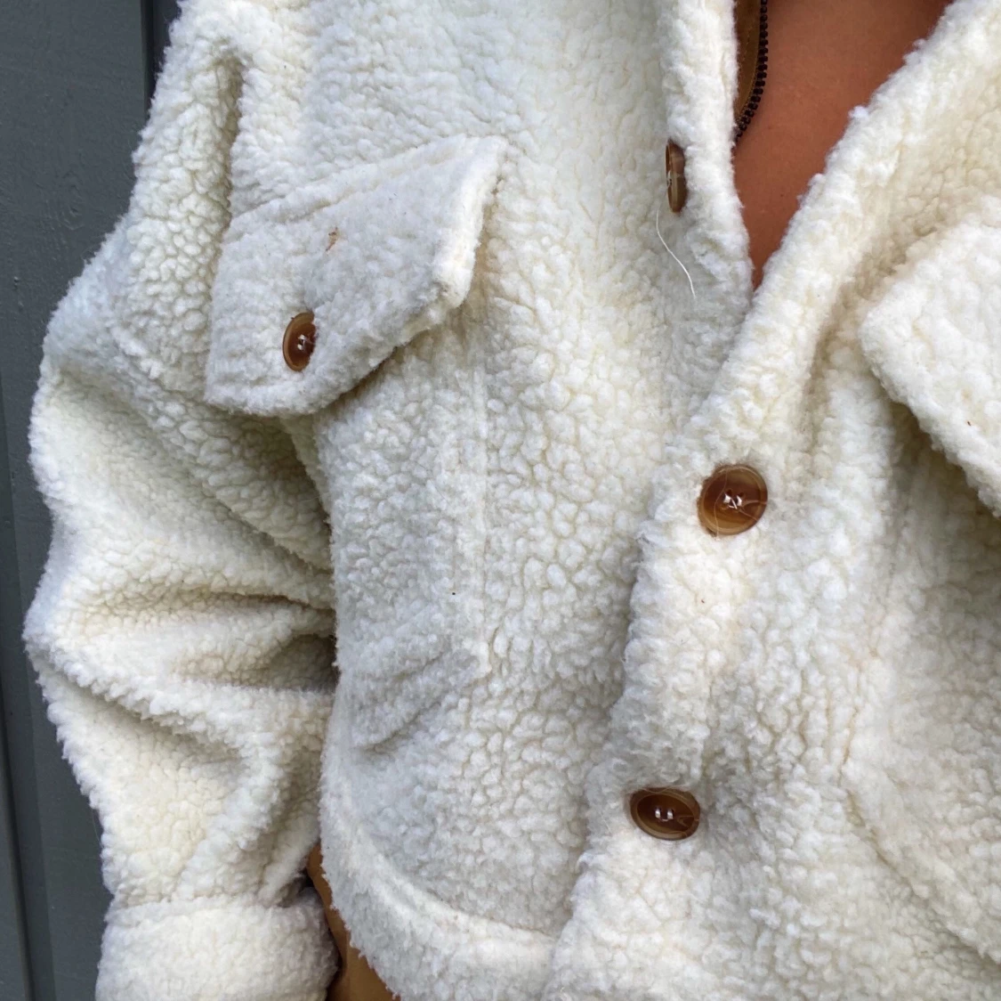 Teddyjacka i kort modell  - 90