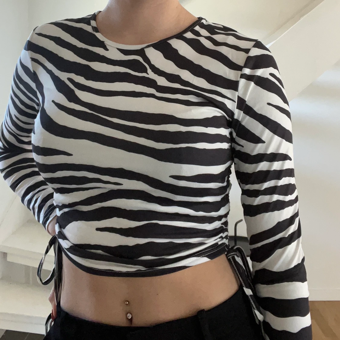 Långärmad tröja med zebramönster SHEIN 