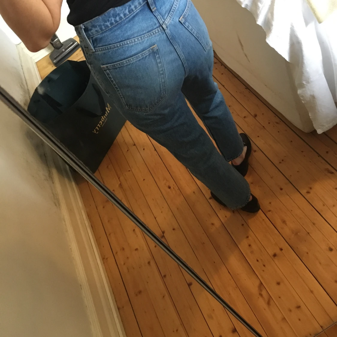 Mellanblå Barrel leg jeans från arket - 90