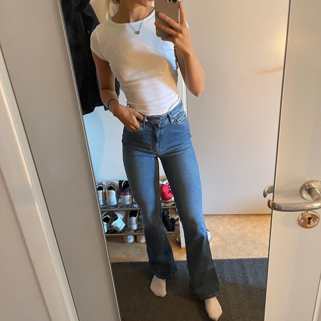 Blå Bootcut jeans  - 91