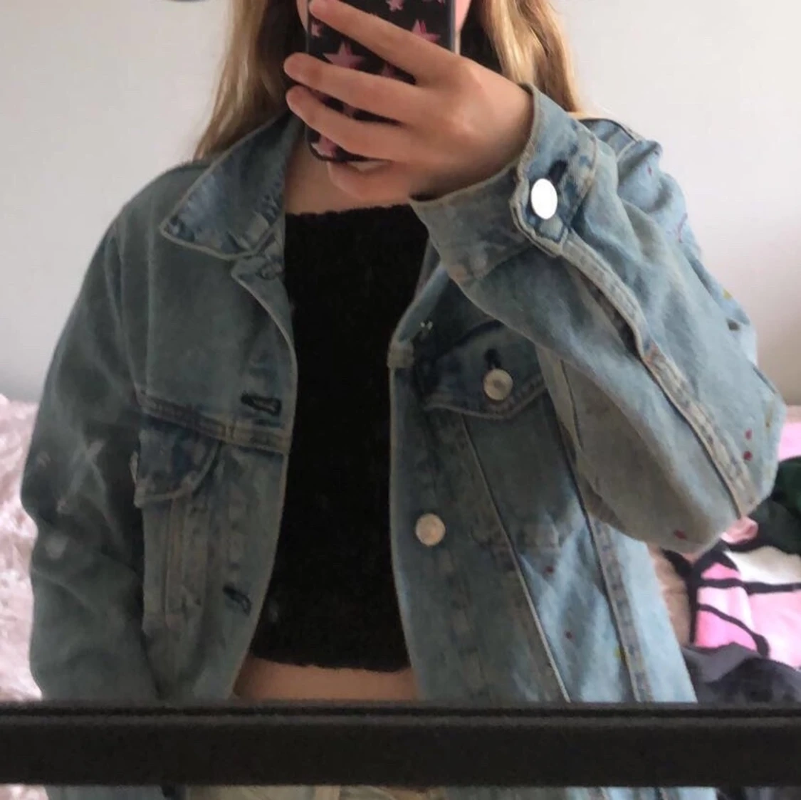 Jeansjacka med tryck - 91