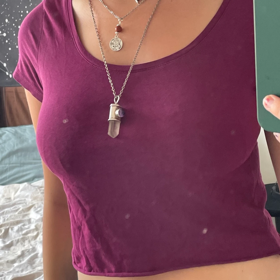 Lila kroppad top - 90