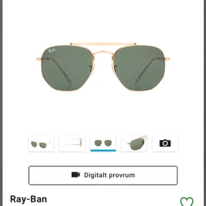 Ray Ban solglasögon  - Svin snygga ray ban glasögon i nyskick, säljer pga att jag inte känner att de passar mig. Använda 2-3 gr. Guld Hardware med Svart glas.