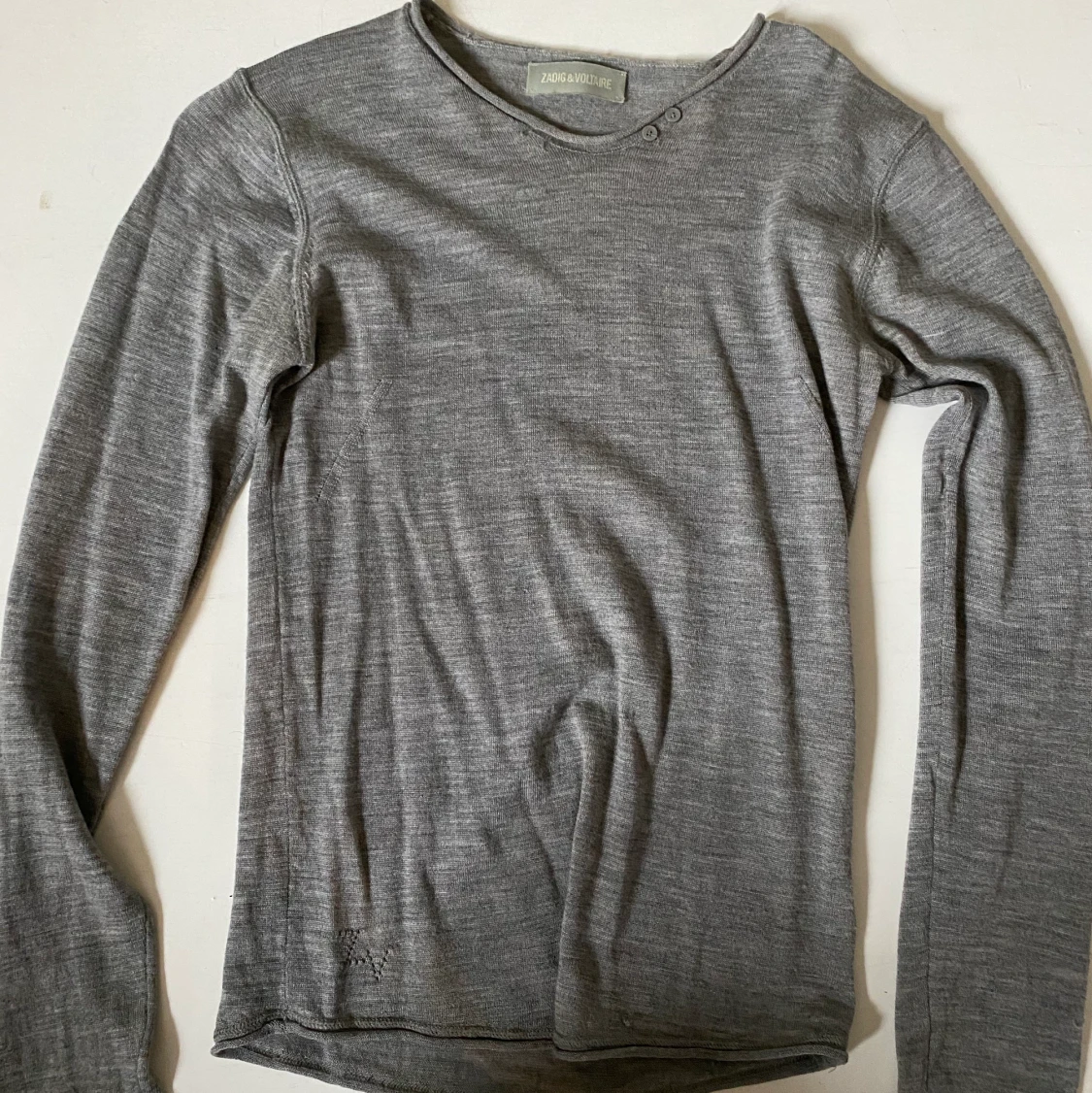 Grå Zadig tröja med tryck  - 90