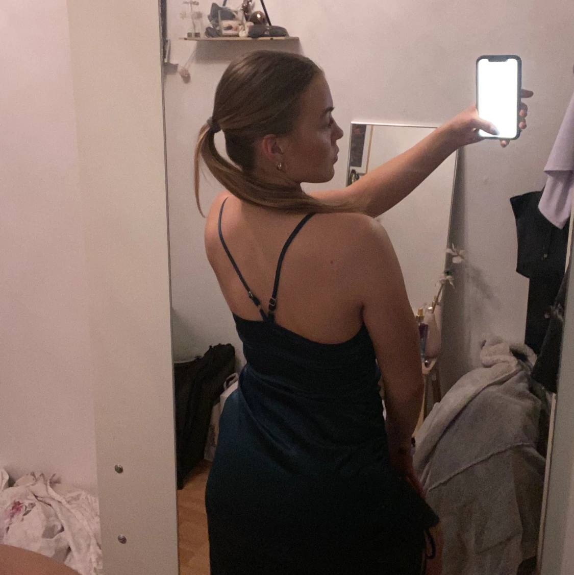 Mörkgrön balklänning  - 90