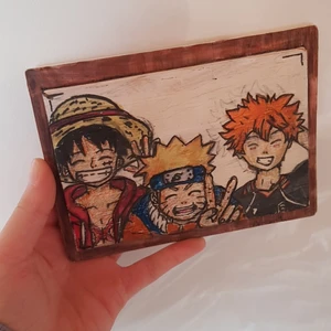 Anime - Säljer denna målning som jag har gjort själv, inte perfekt men jätte fin att ha som decor.🥰