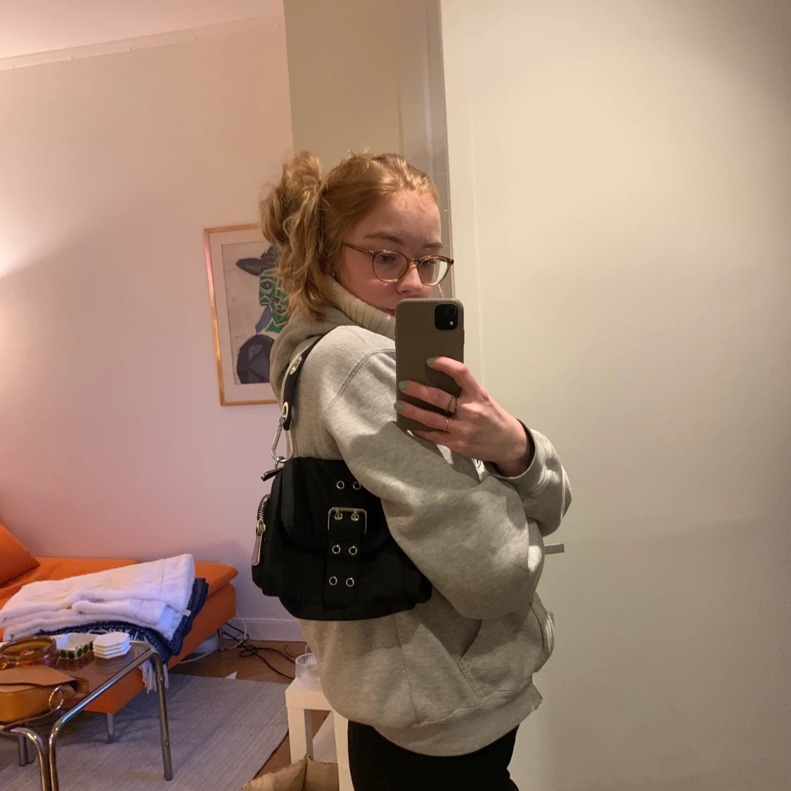 Svart Axelväska  - 91