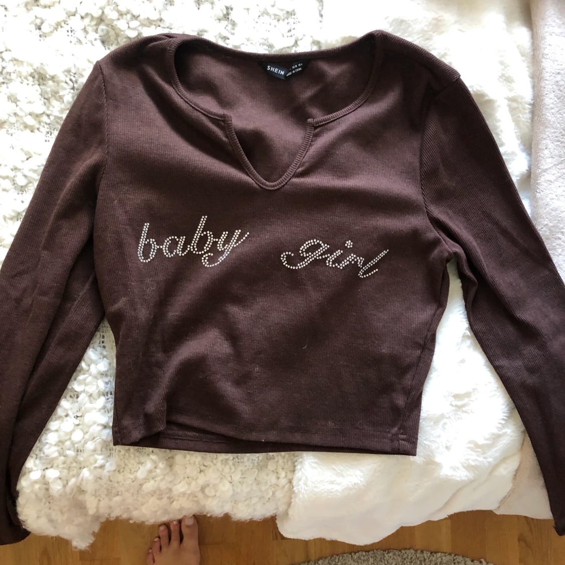 Baby girl brun tröja