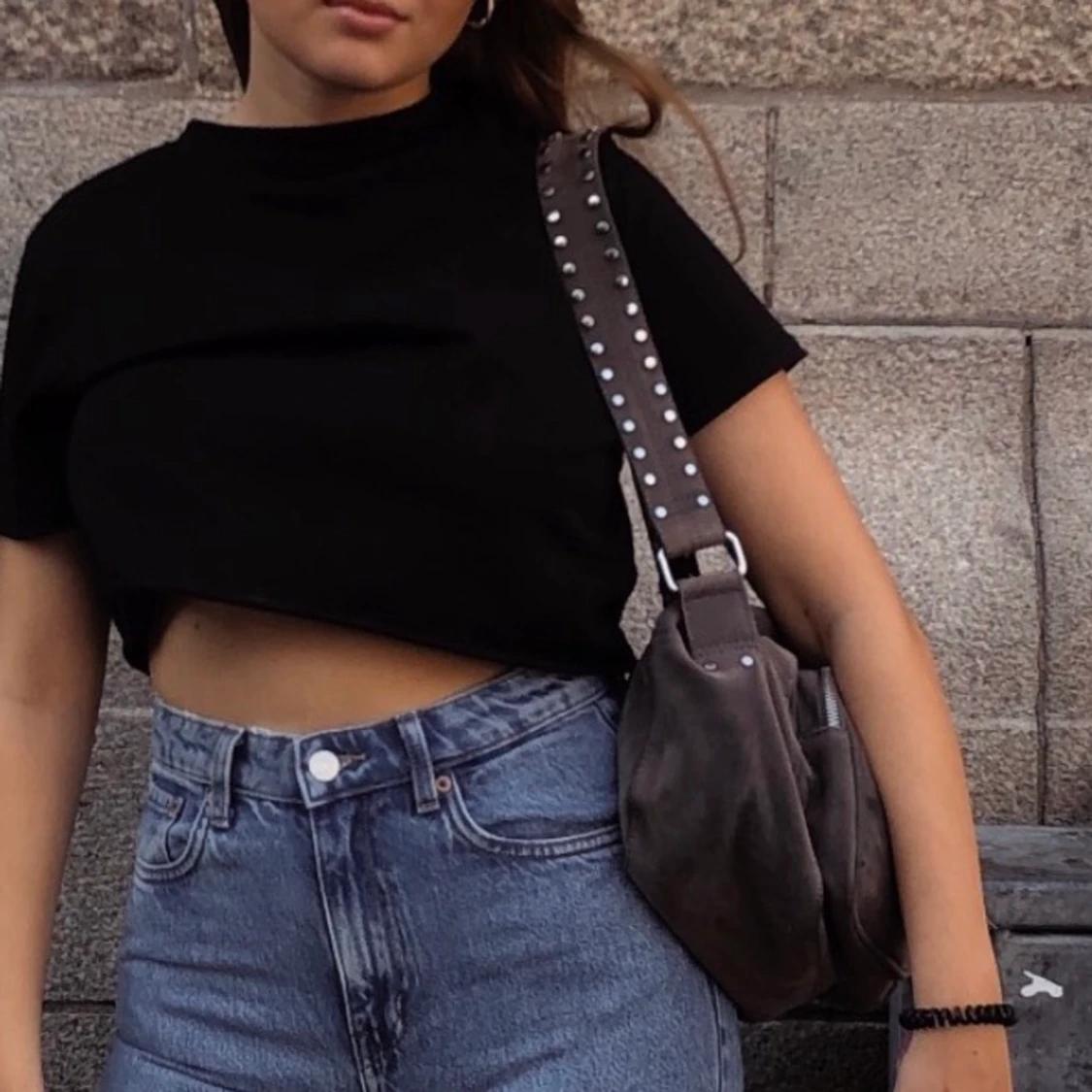 Cool väska i mocka :)