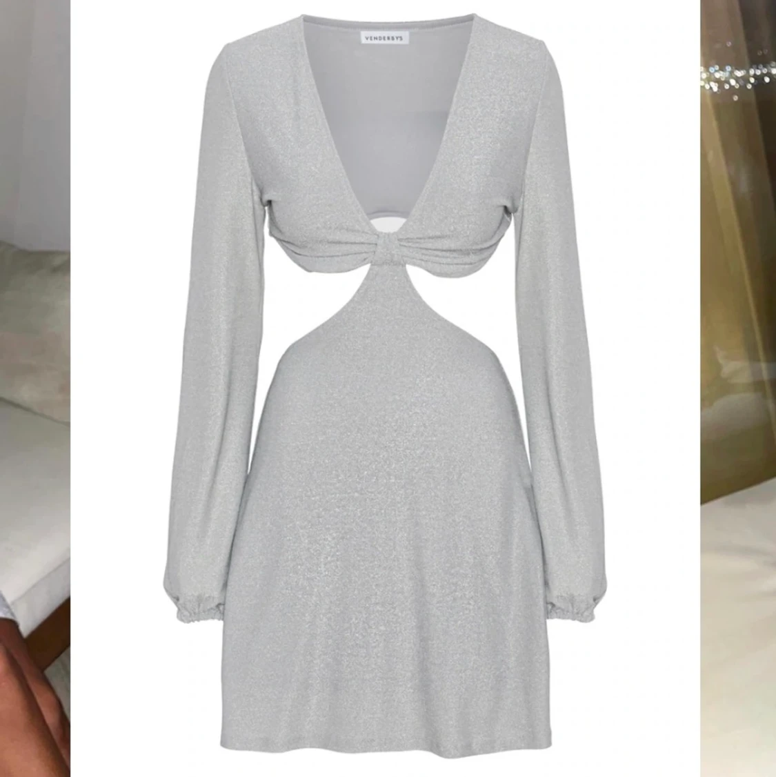 Silvrig klänning - 90