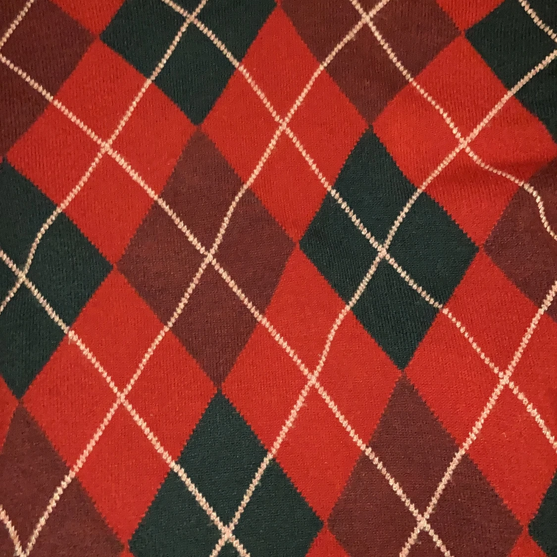 ARGYLE STYLE RED SWEATER - 91