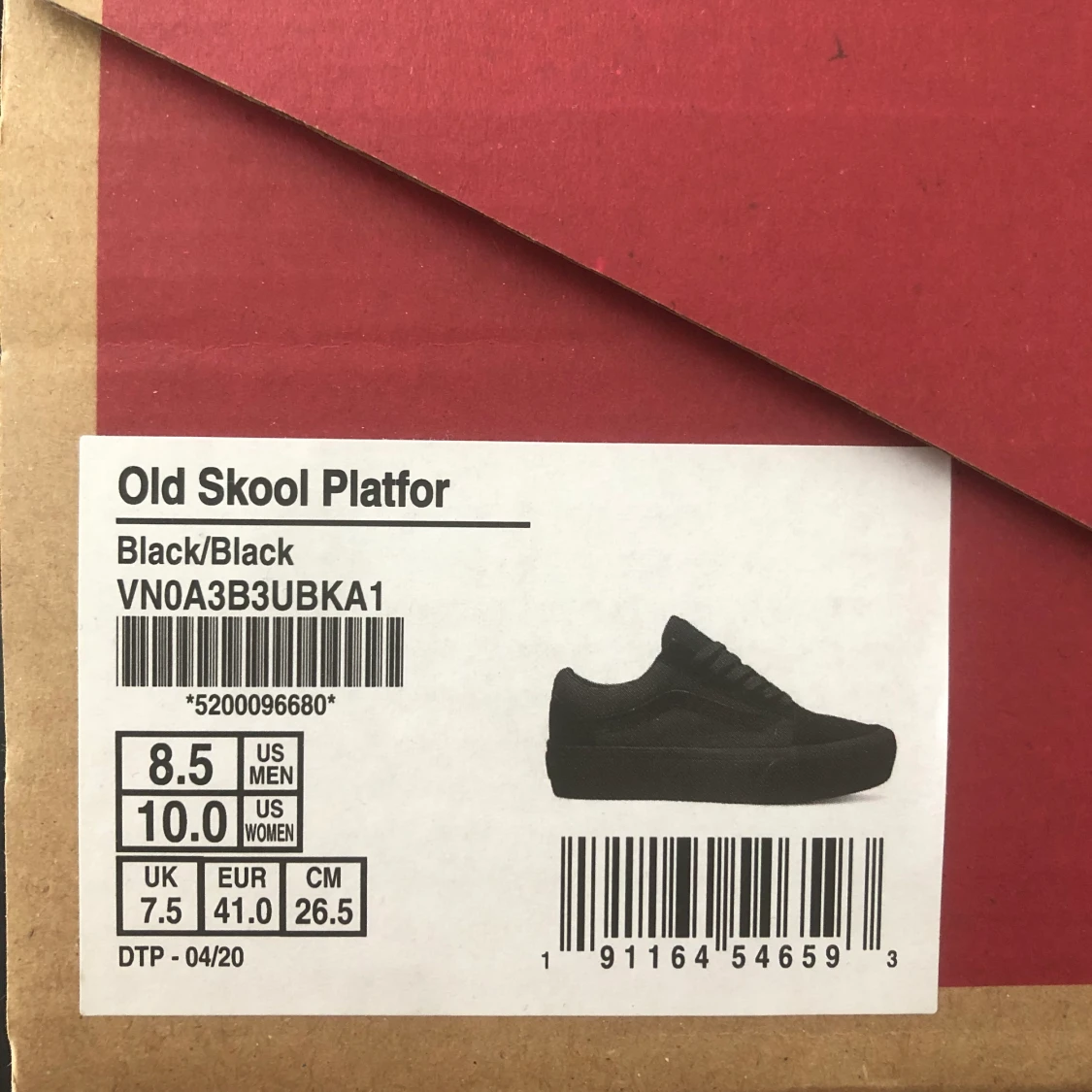 Svarta Vans med platå - 91