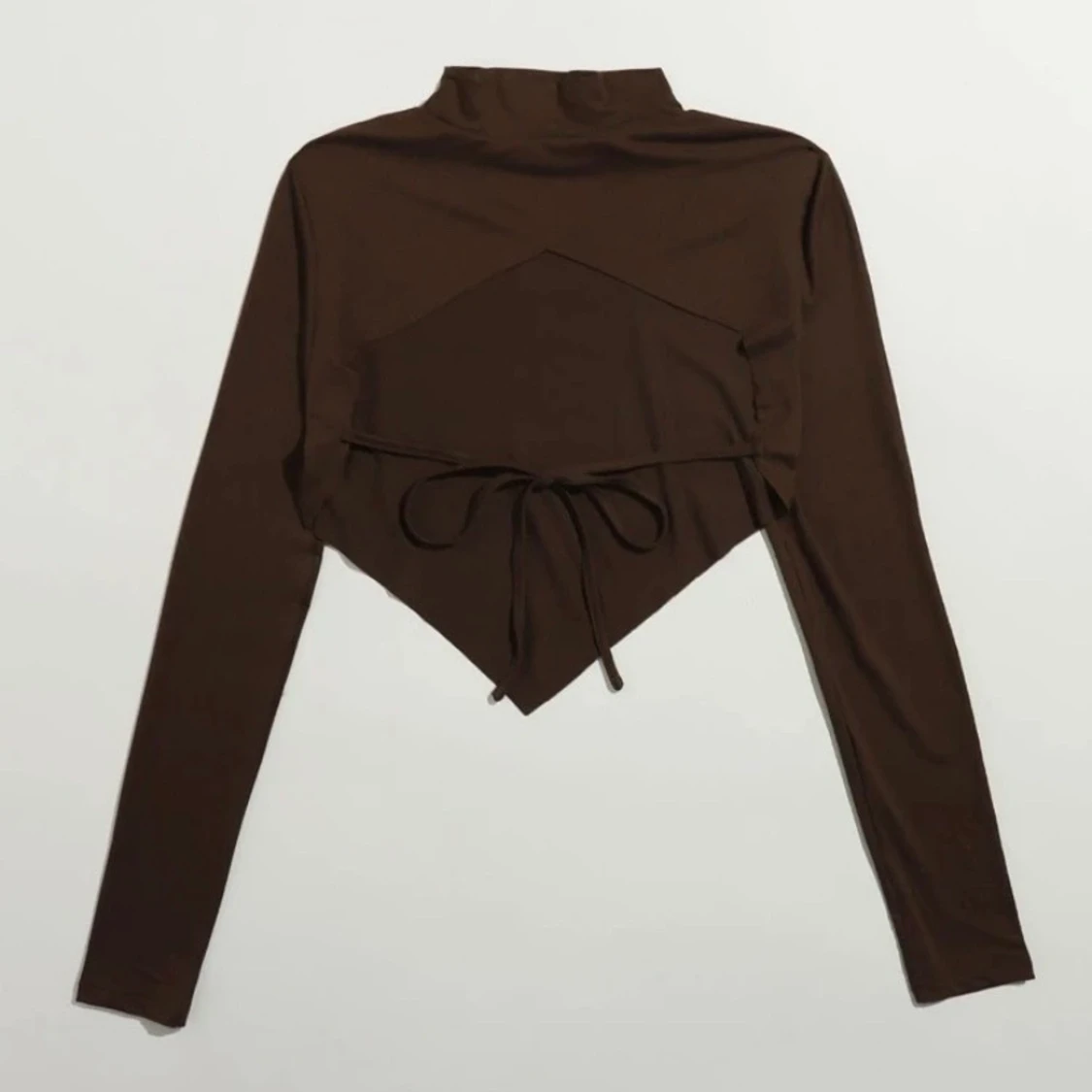 Brun långarmad tröja  - 91