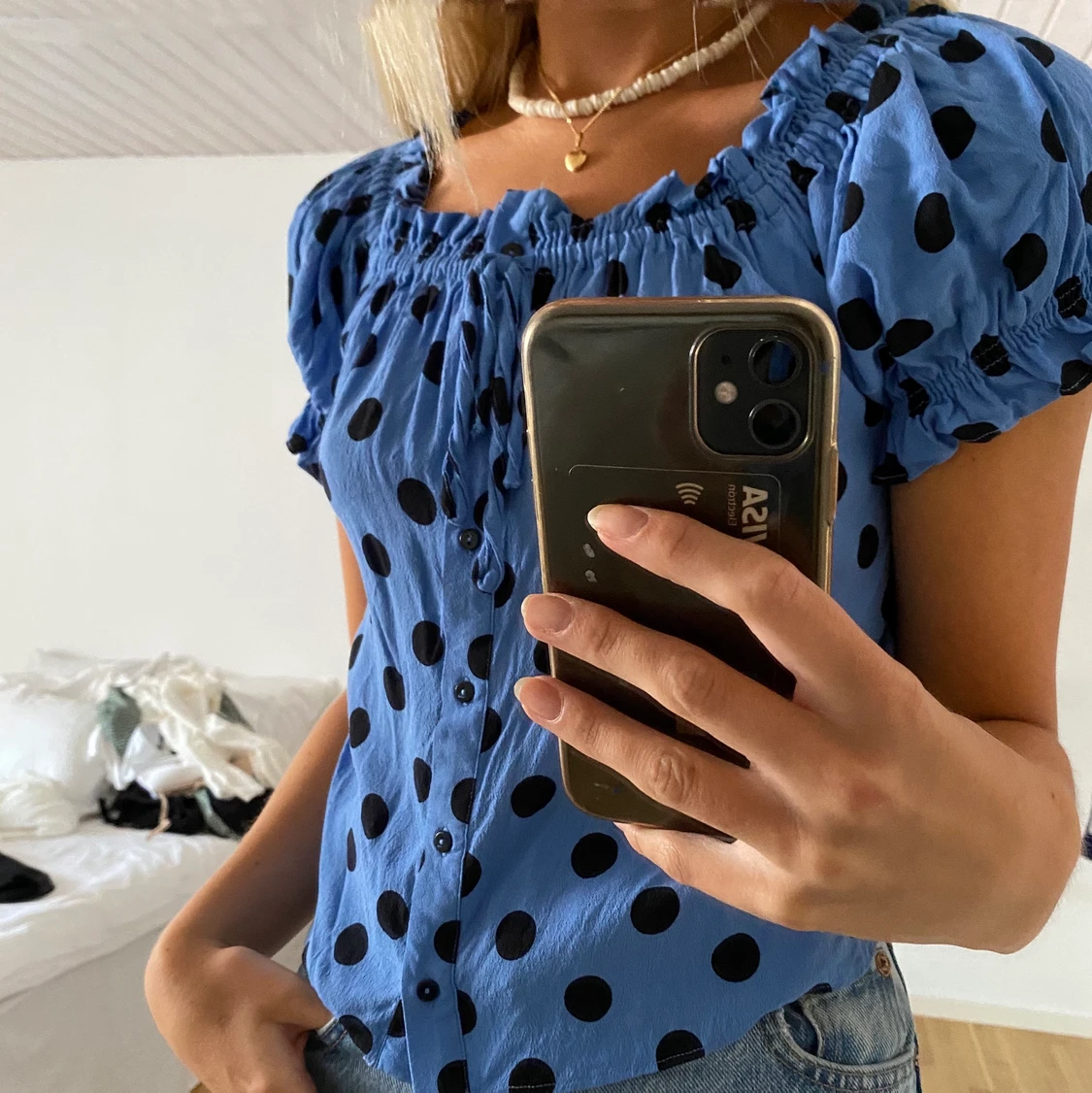 Blå sommartopp - 90