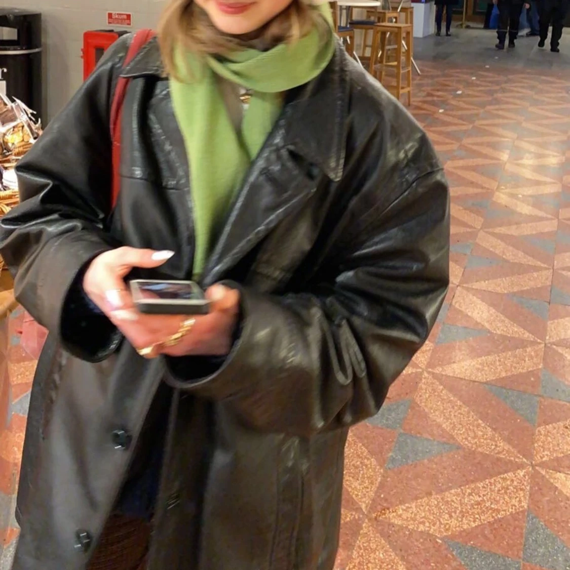 Vintage läderjacka  - 90