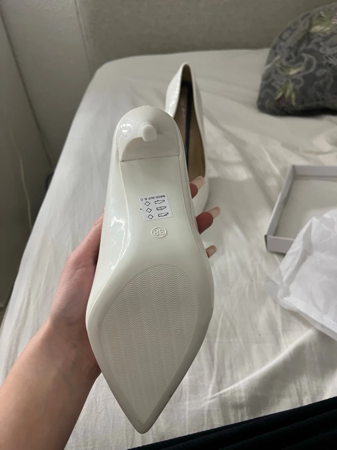 Vita pumps/klackeskor - 2