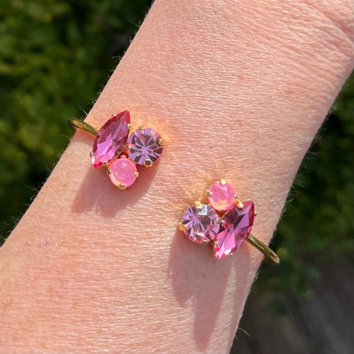 Armband Bangle Mixed sized Rosa - 4