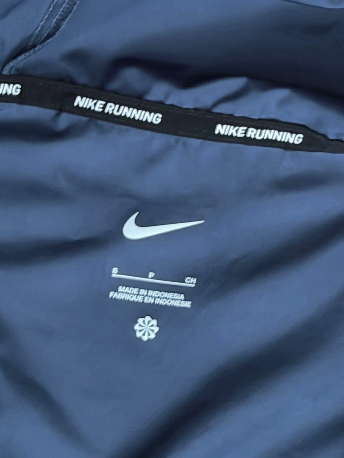 Blå Nike miler vindjacka med huva - 1
