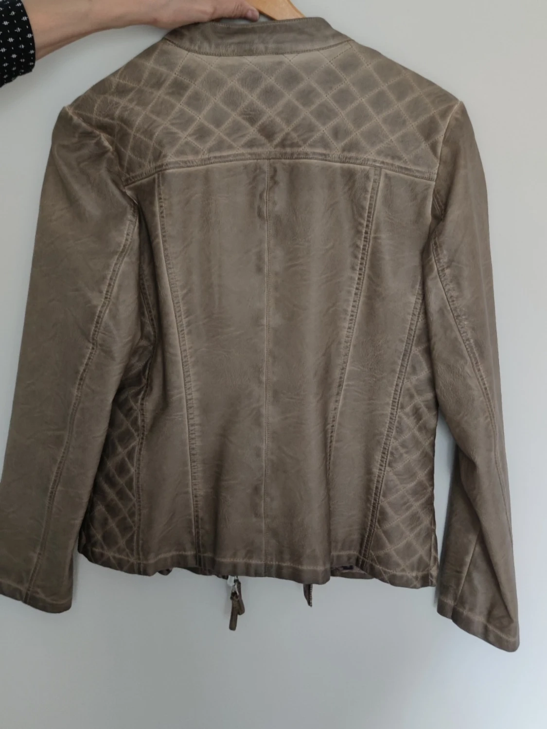 Beige skinnjacka  - 1