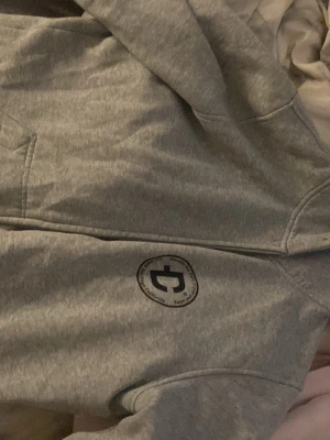 Grå hoodie från DirtCult San Diego - Säljer en grå hoodie från DirtCult San Diego med svart tryck på bröstet och ett rundat emblem på magen. Hoodien har klassisk passform, stor ficka framtill och är tillverkad i mjukt bomullsmaterial. Perfekt för dig som gillar streetwear och enkel stil.