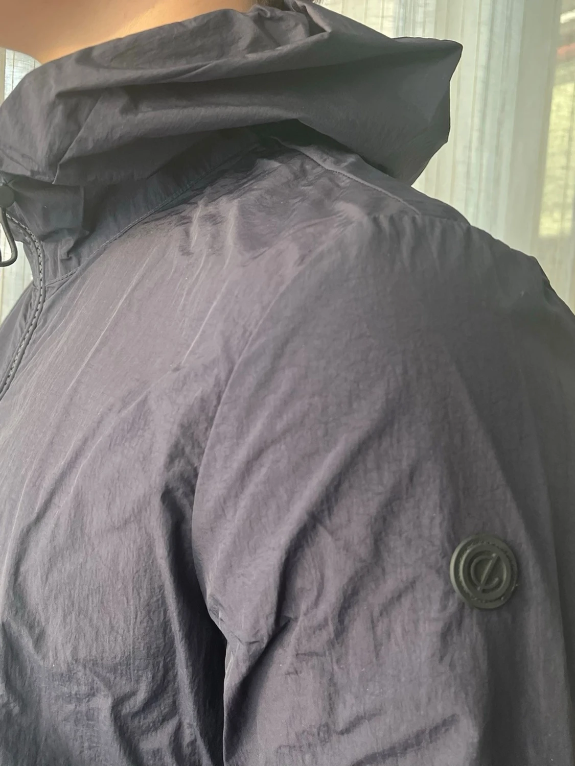 Mörkblå Censured vindjacka, storlek S - 3