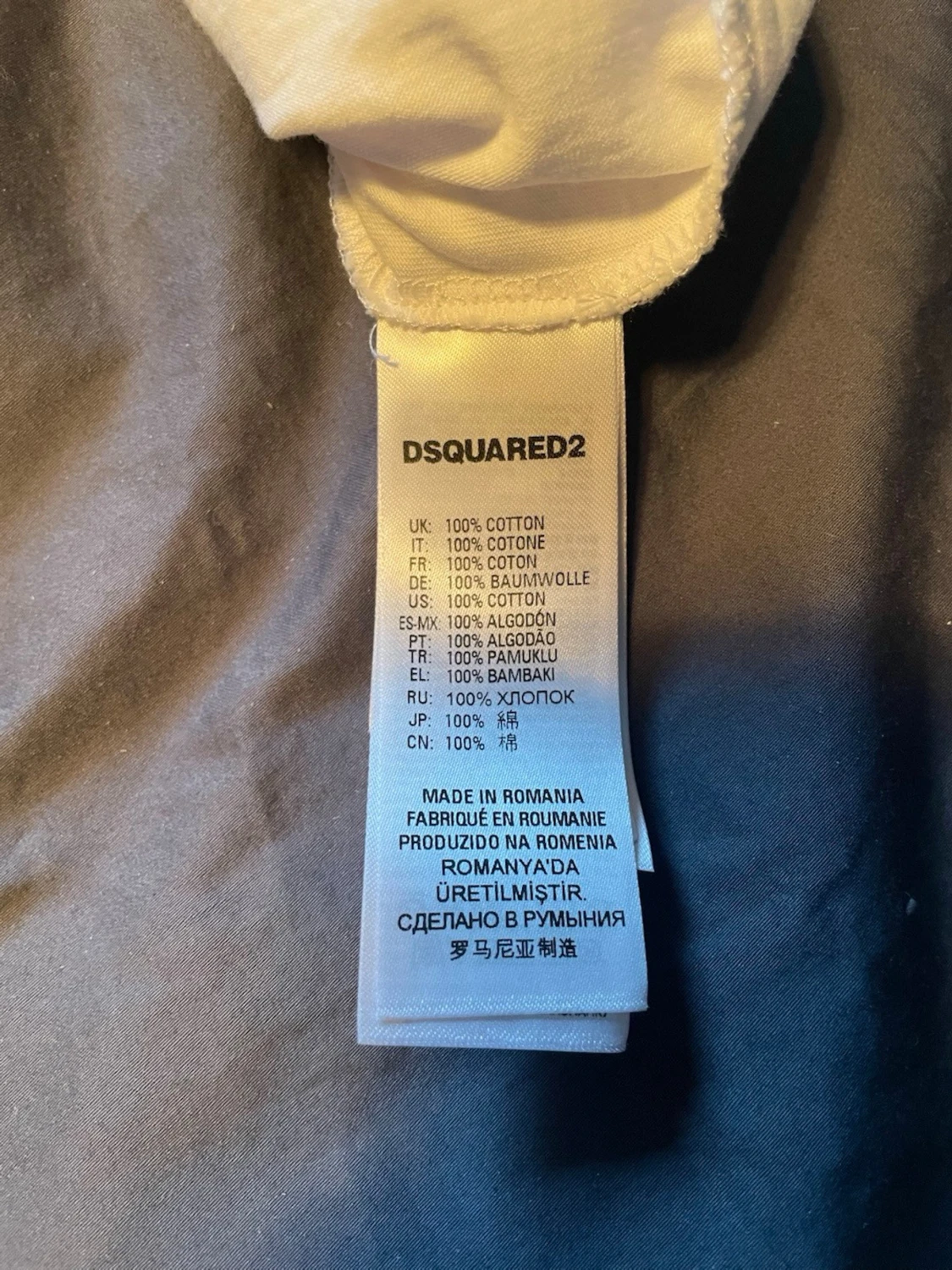 Vit Dsquared2 t-shirt med tryck - 4