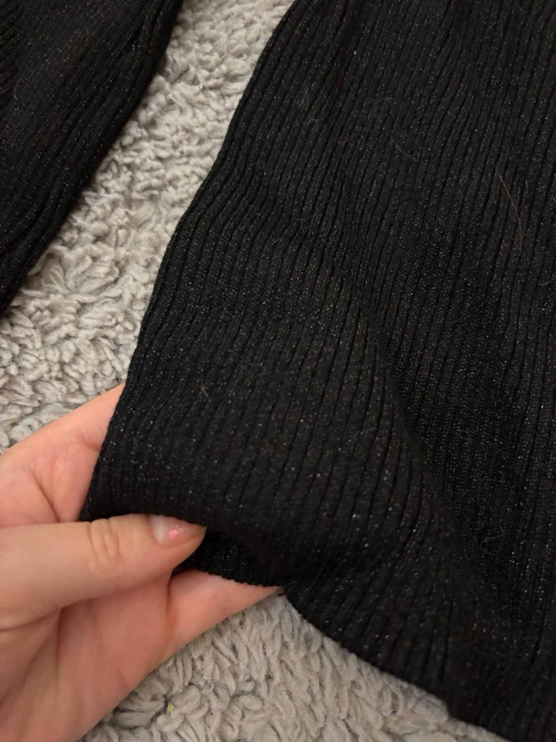 Svart stickad sweetheart-tröja - 3