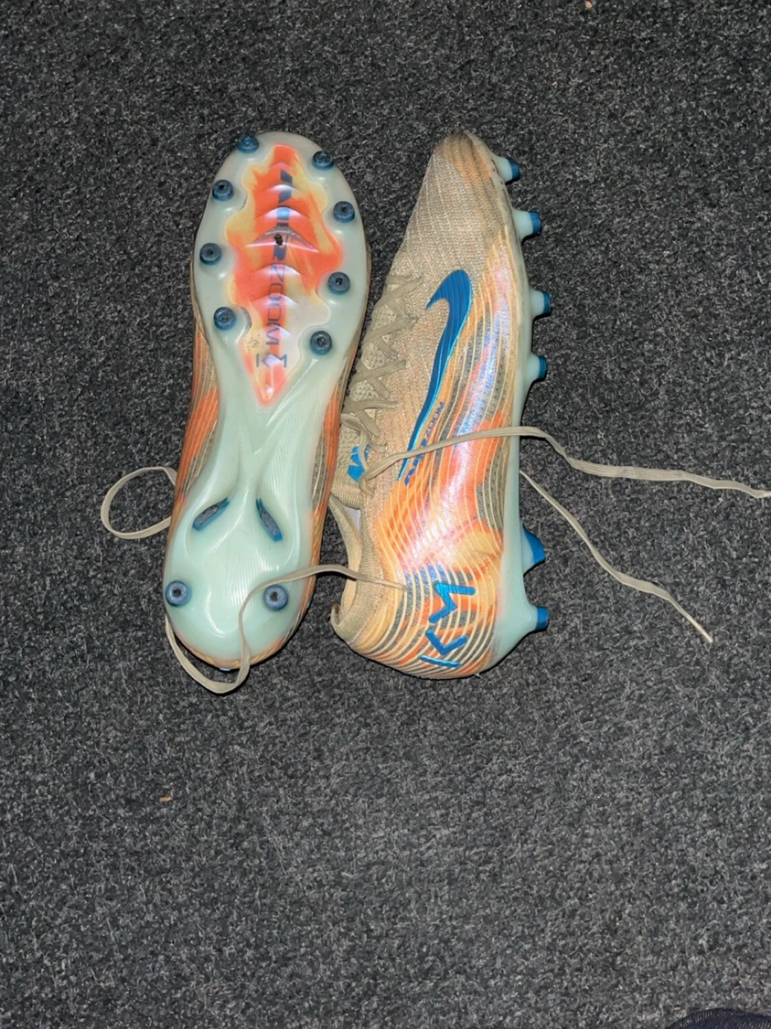 Nike Mercurial fotbollsskor beige/blå