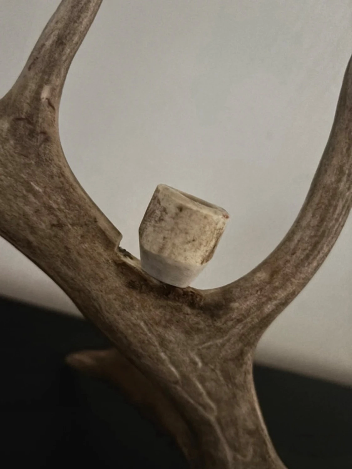 Hemmagjord Ljusstake av renhorn med 4 hållare - 1