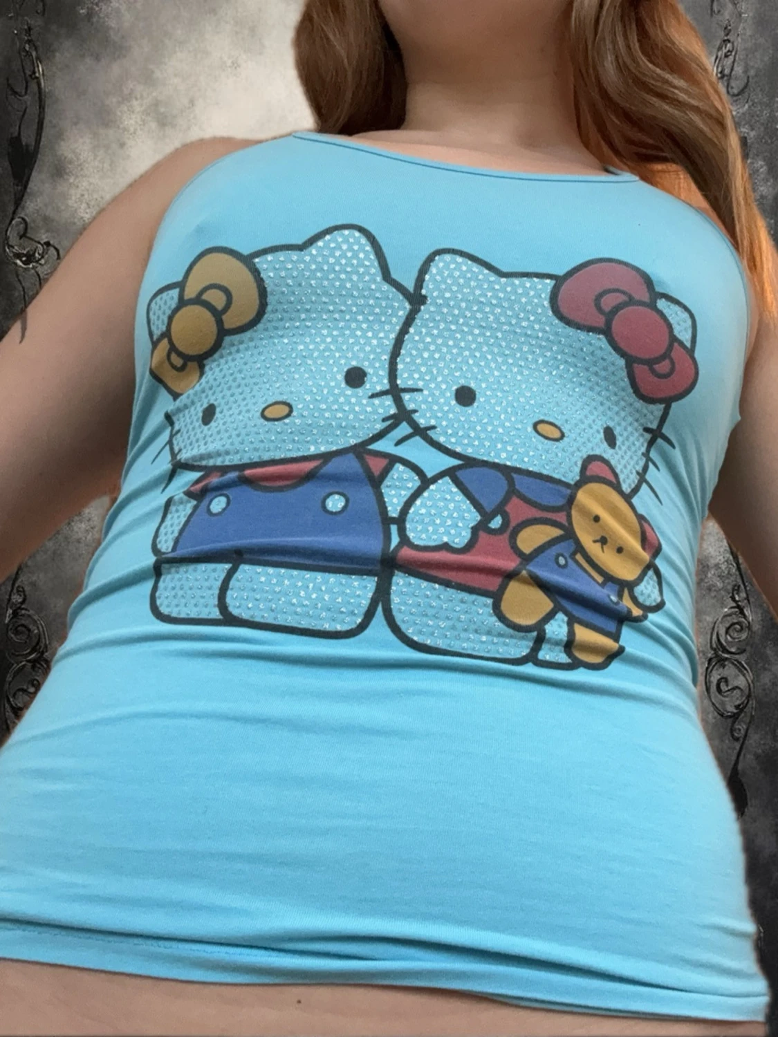 Blå Hello Kitty linnetopp - 1