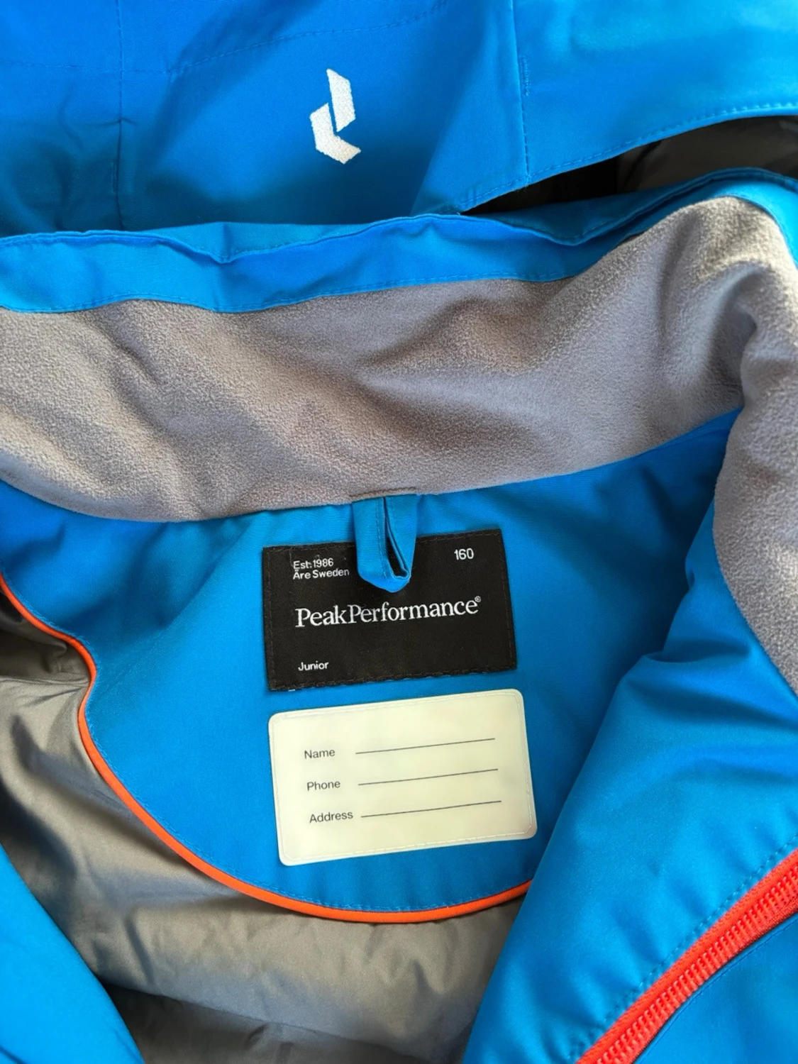 Blå Peak Performance vindjacka junior - 1