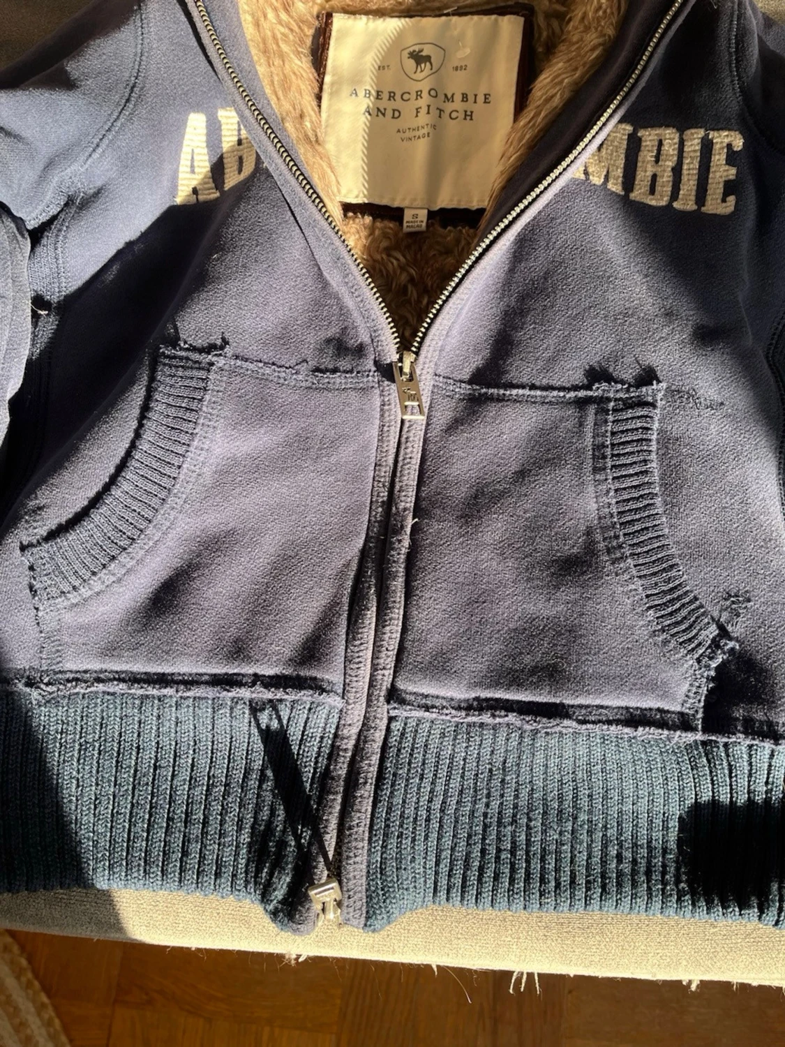 Blå hoodie från Abercrombie & Fitch - 3