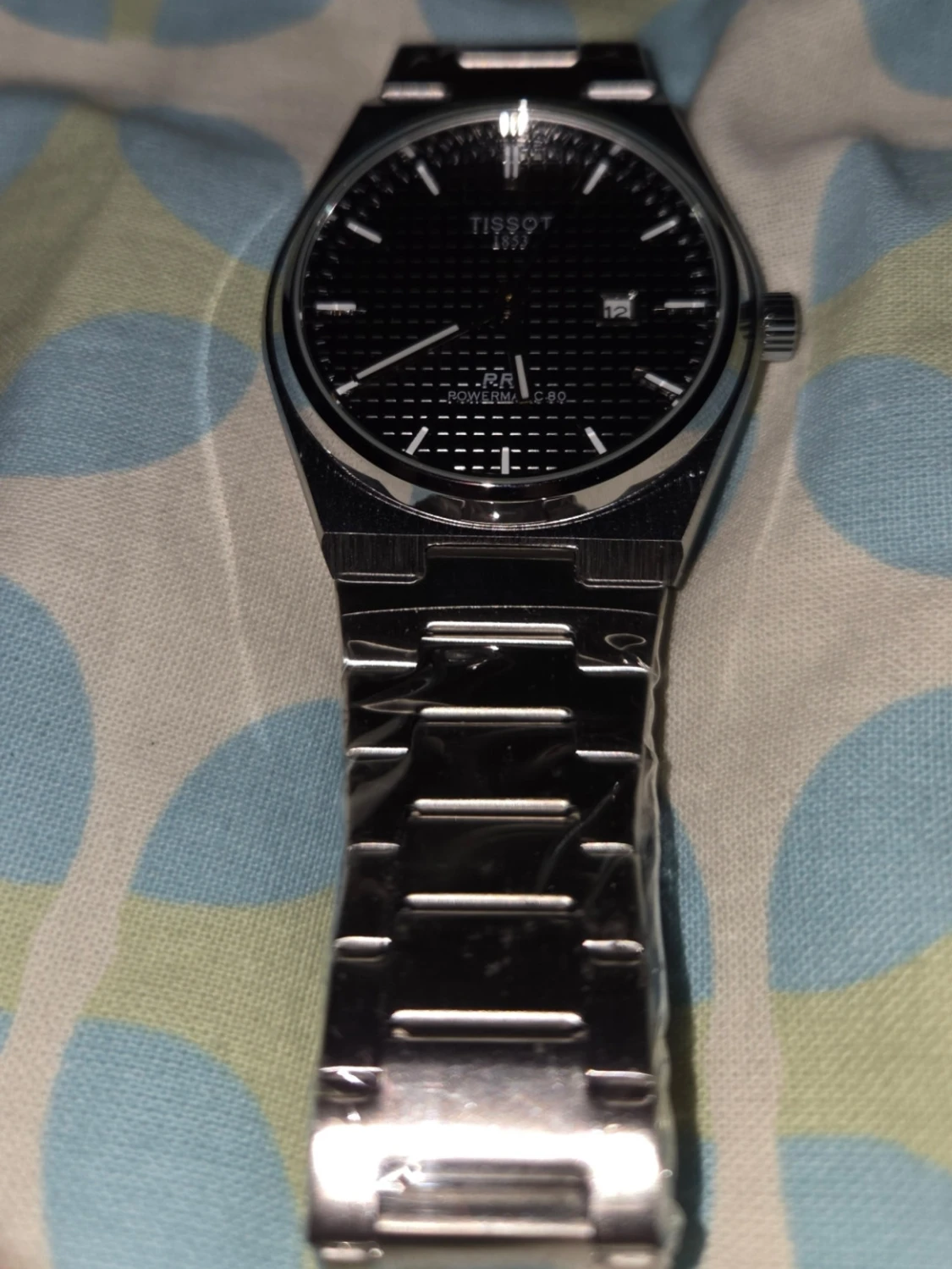 3 Tissot PRX silverklockor svart urtavla